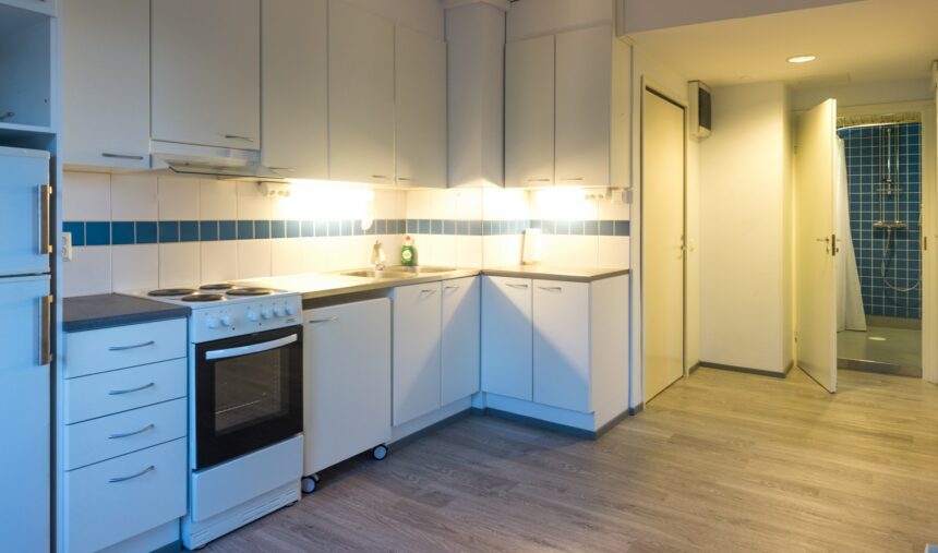 Shared apartment kitchen