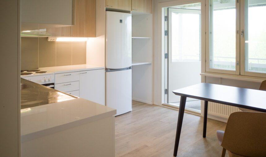 Shared apartment kitchen